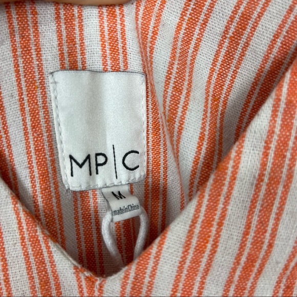 MINKPINK By Revolve Check Jumpsuit Orange & White Size Medium - Picture 2 of 4